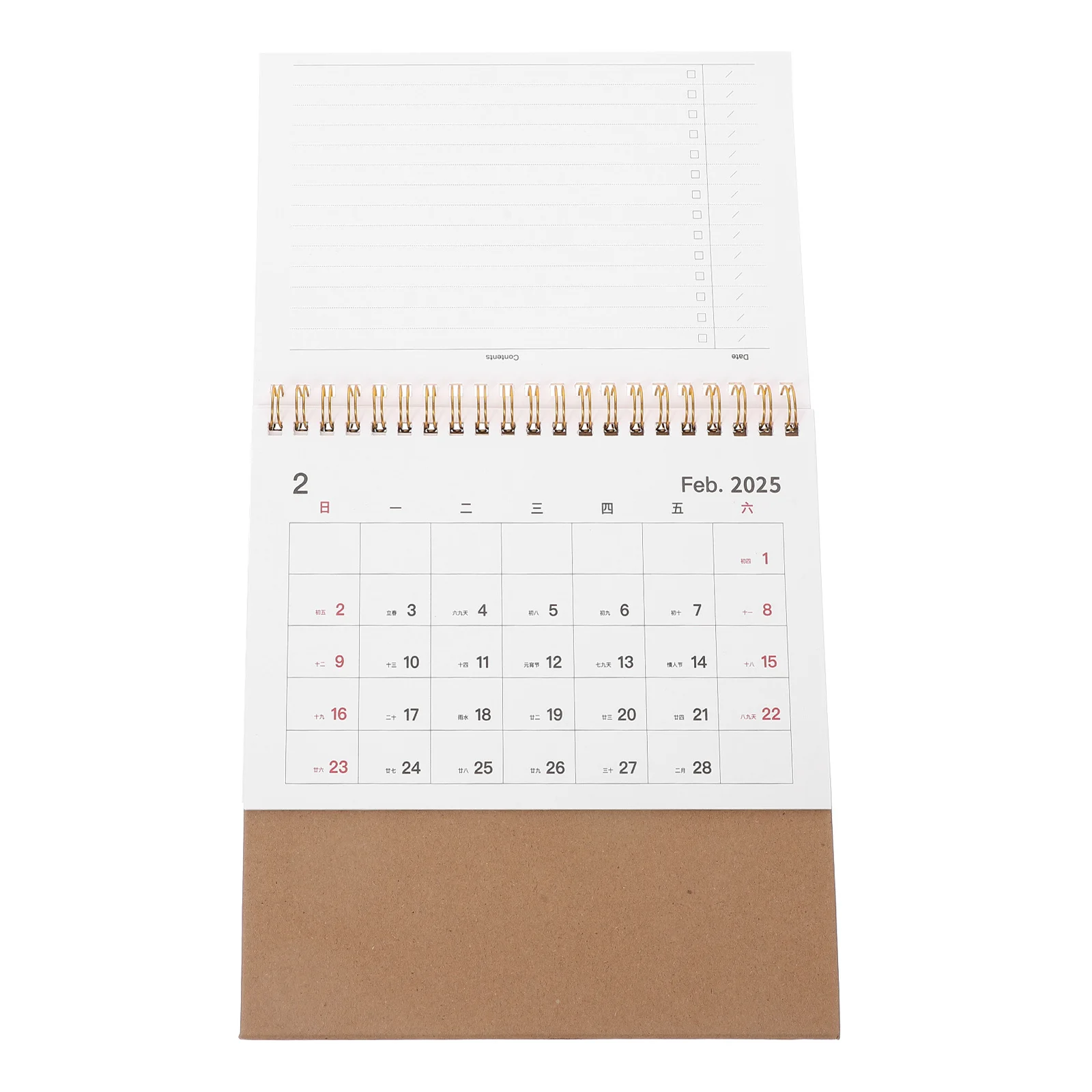 

2025 Desk Stand up Calendar Standing for Weekly Planner Daily Flip Small Office