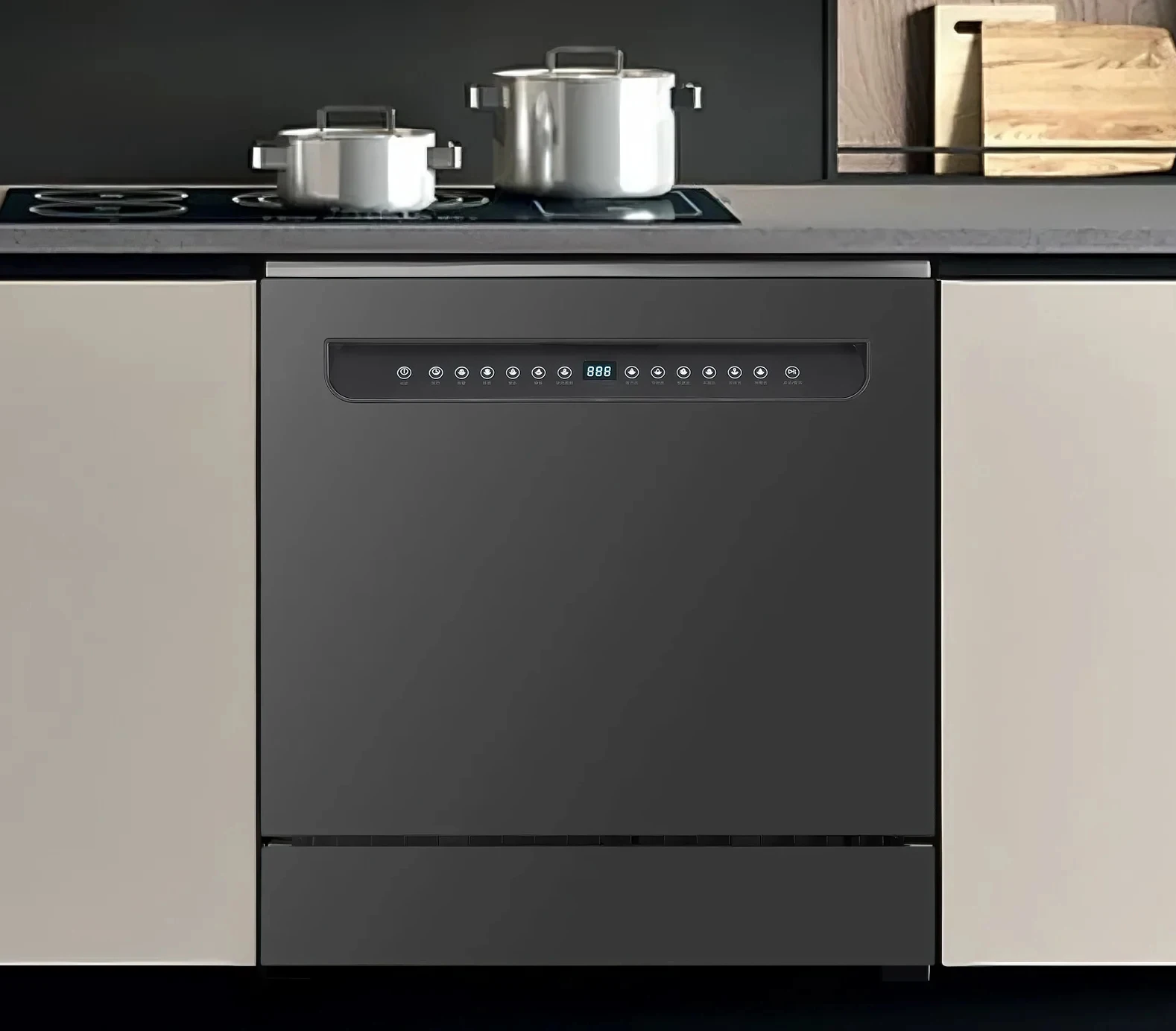 14 juegos de lavavajillas empotrado de acero inoxidable, aparato de cocina con secado de aire caliente PTC, lavavajillas automático