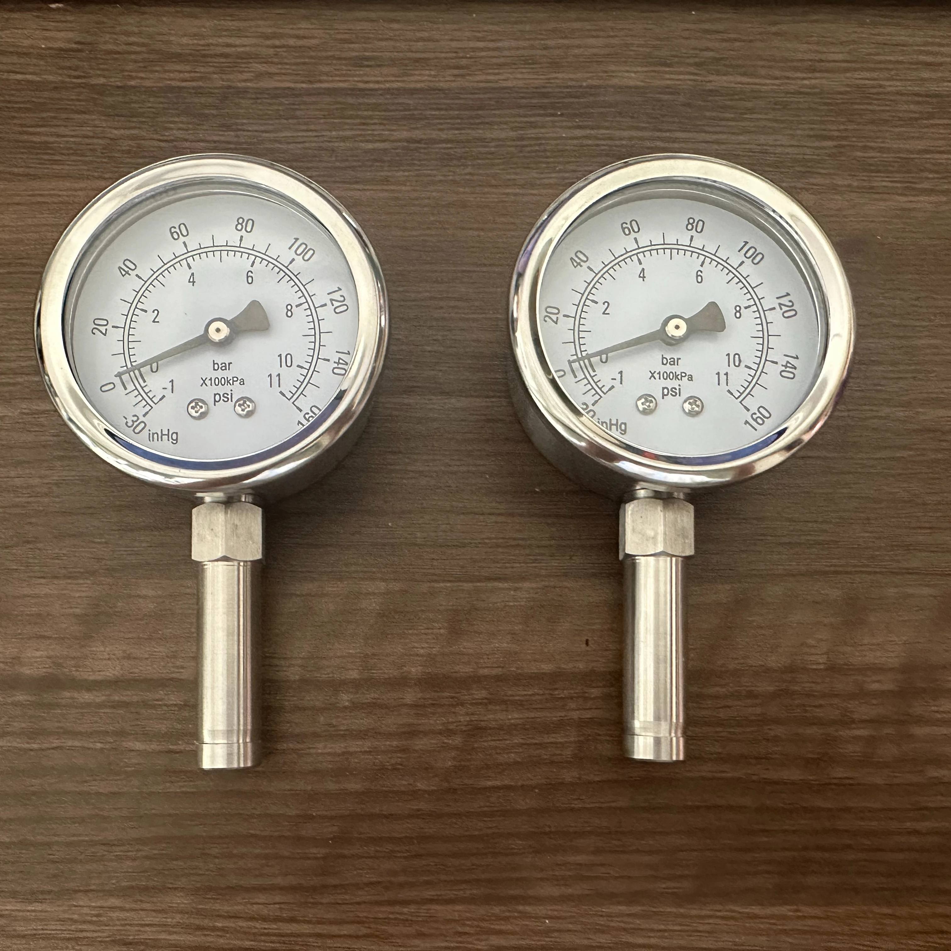 160psi pressure gauge,  half inch compression fitting connection pressure gauge