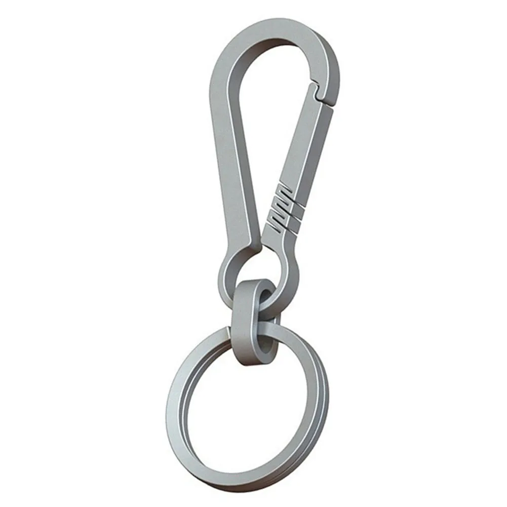 

Брелок с пряжкой, брелок для ключей из титанового сплава, не выцветает и легкий, незаменимое снаряжение для приключений на свежем воздухе