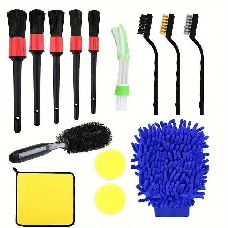 14Set of Car Vent Details Gap Brush Gap Detail Brush Car Cleaning Brush Set