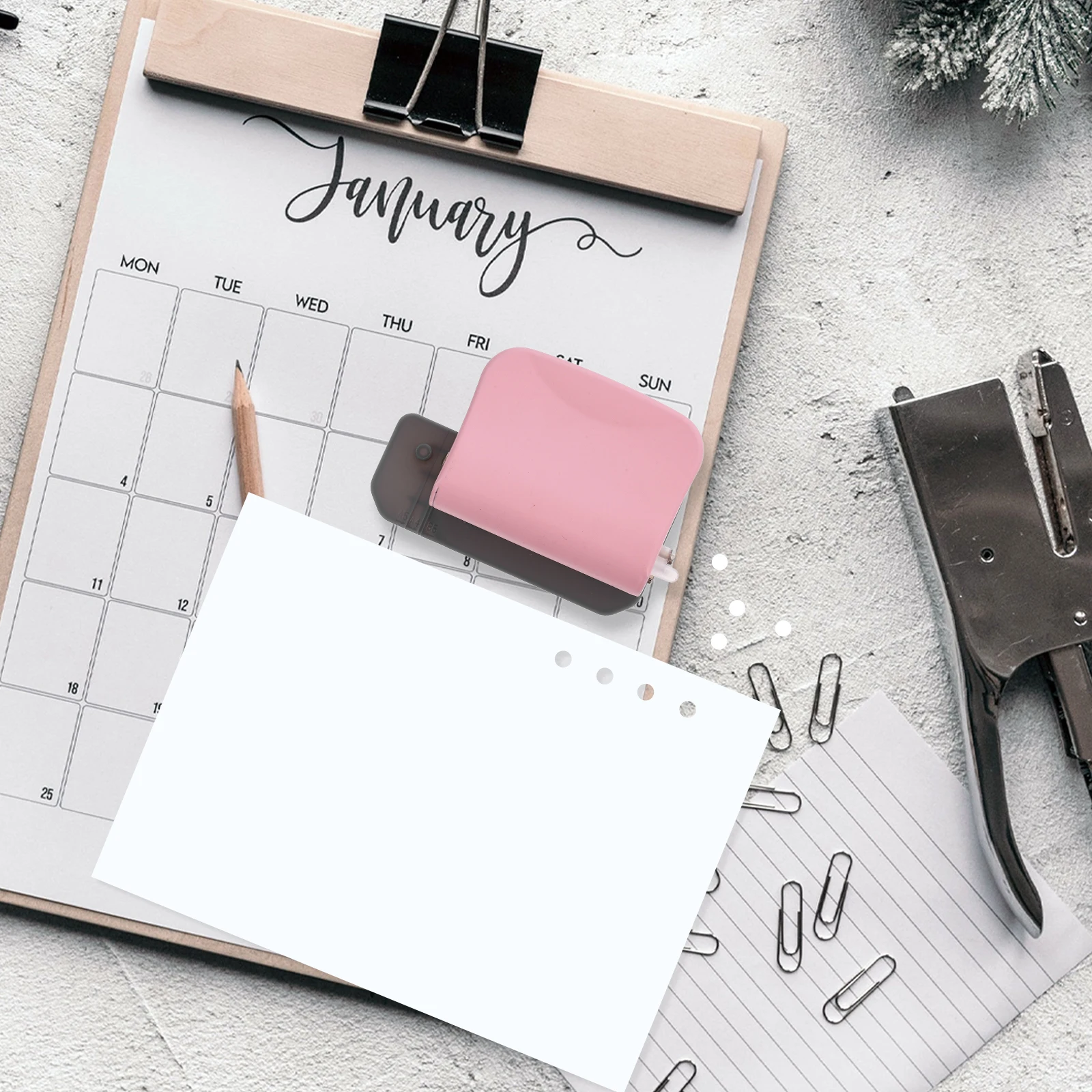 

Small 6-Hole Puncher Portable Paper Craft Tool Precise Punching for Tags Handbooks and Crafting Hole Puncher Paper