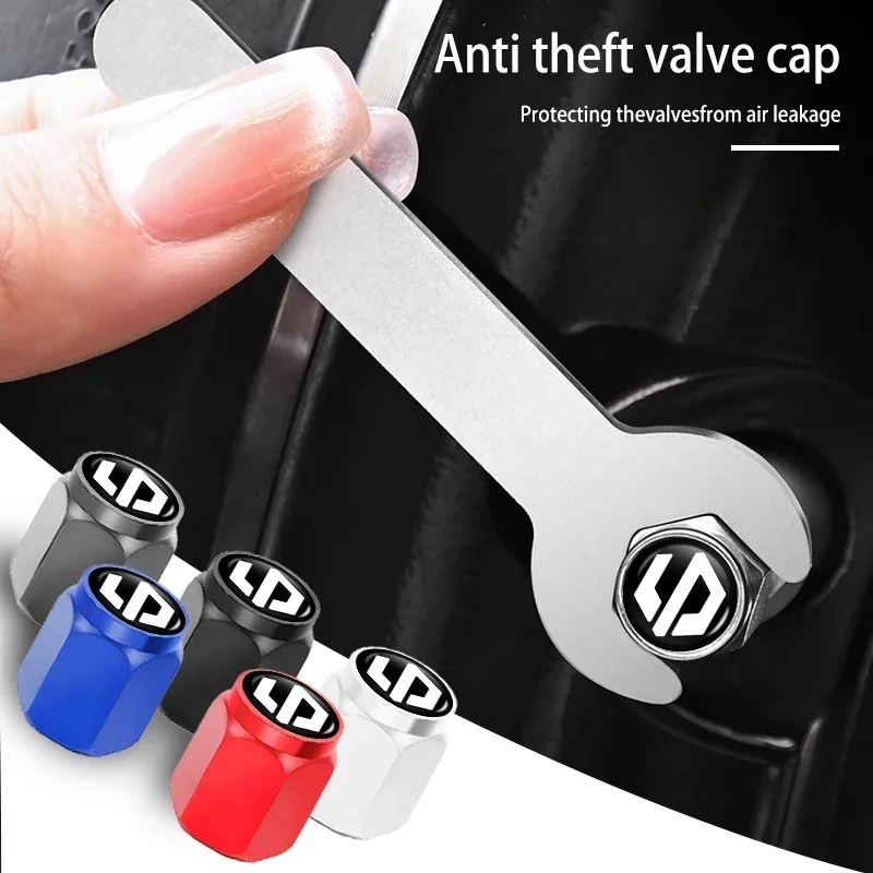 4PCS Tire Valve Caps Dustproof Waterproof Wheel Stem Covers For Leapmotor C11 C10 C16 C01 B10 B01 Auto Accessories