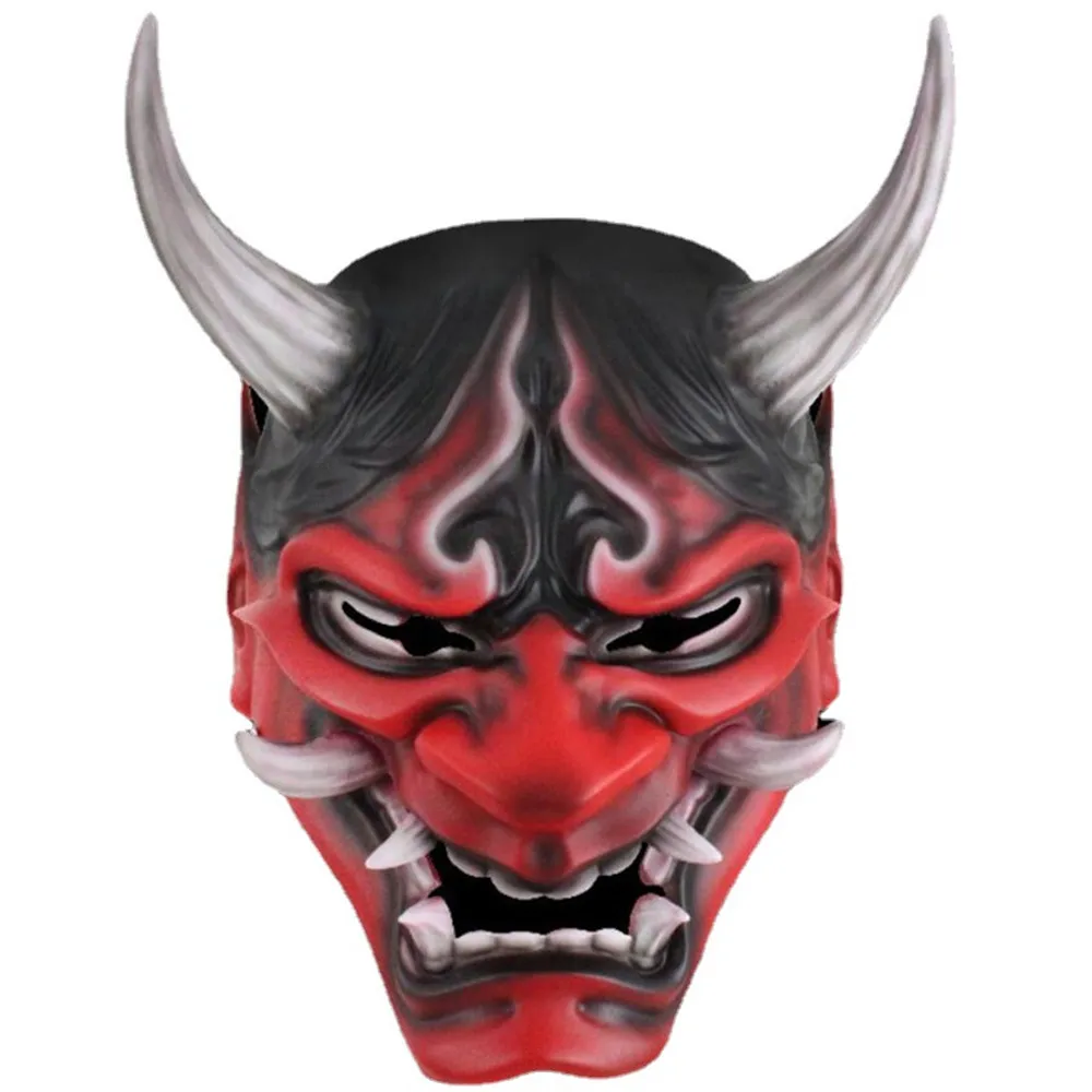 

Samurai Oni Mask, Horror Cosplay Prajna Ghost Face for Halloween Party Costume Props
