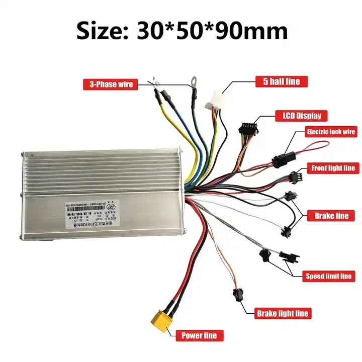 48V60V 3000W 3500W General Purpose Electric Bicycle Scooter Off-road Electric Hub Motor Wheel Controller LCD Display Kit - view 3