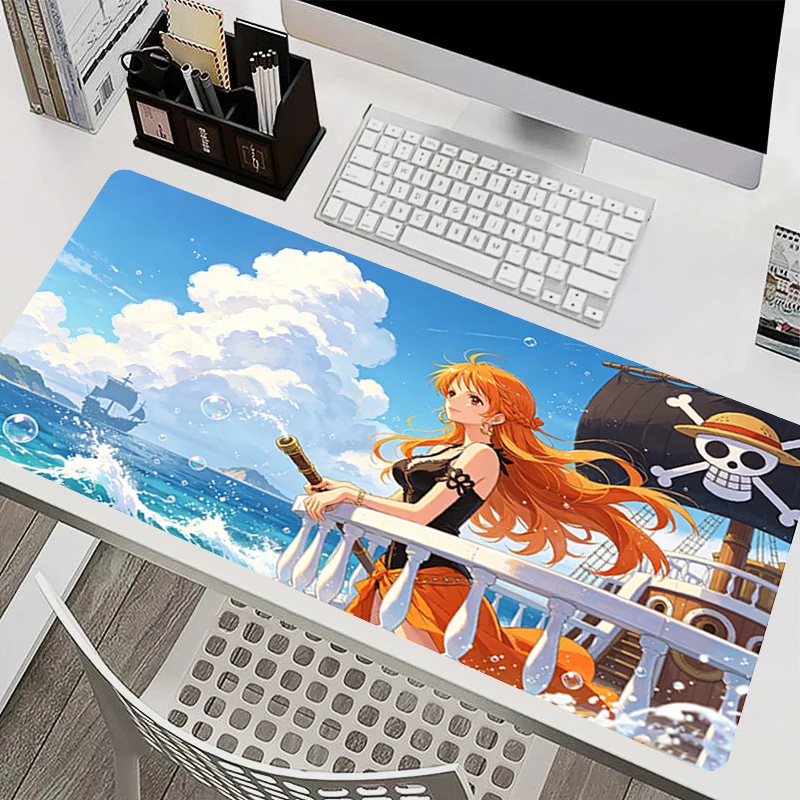 Mouse Pad O-one P-piece Nami E-sports Players Mousepad Game Rubber Keyboard Pad 90x40cm Office Computer Mouse Mat Anime Desk Mat - view 2