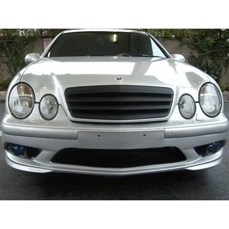 Dla Mercedes Benz Clk W208 1998 1999 2000 2001 2002 rok Racing Grille Redesign Zderzak przedni Grill Body Kit Akcesoria