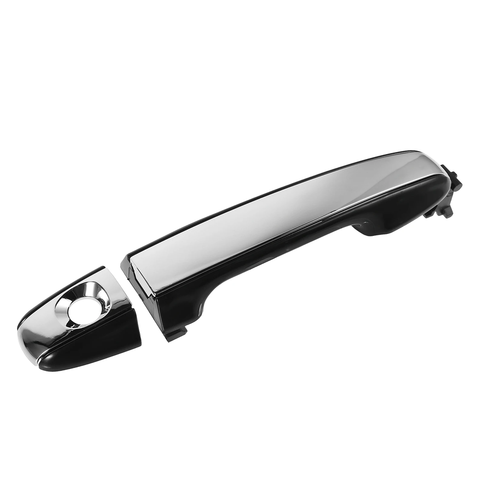 

Car Exterior Door Handle Front Left Plastic Chrome Strip Compatible Stylish Durable Easy Installation Automotive Grab