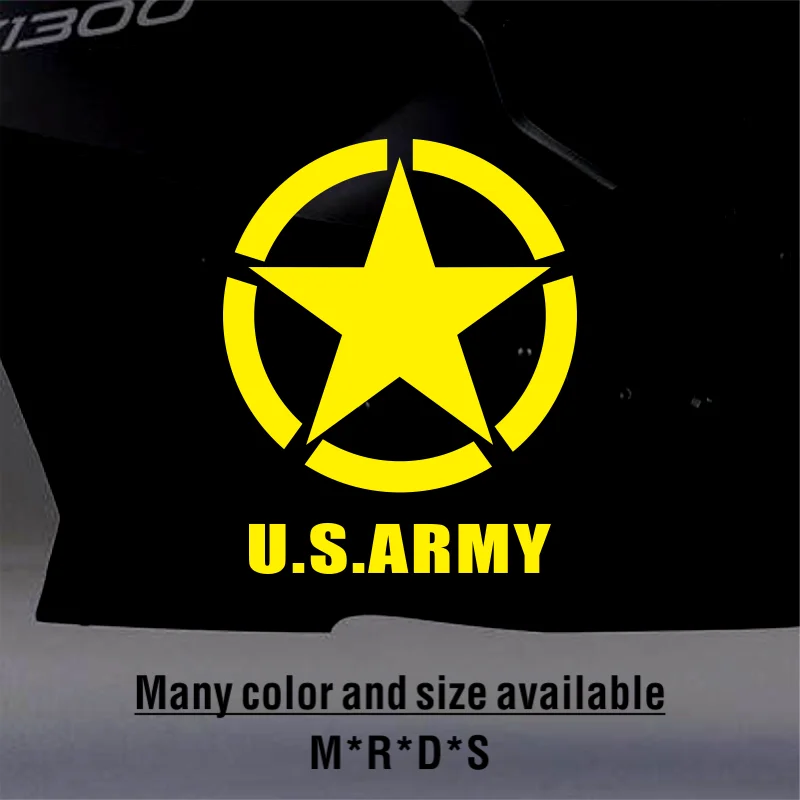 Waterproof Reflective Universal Car the Whole Body Sticker US Army Star USMC WW2 Vinyl Car Decal Bumper Sticker Fit for Jeep