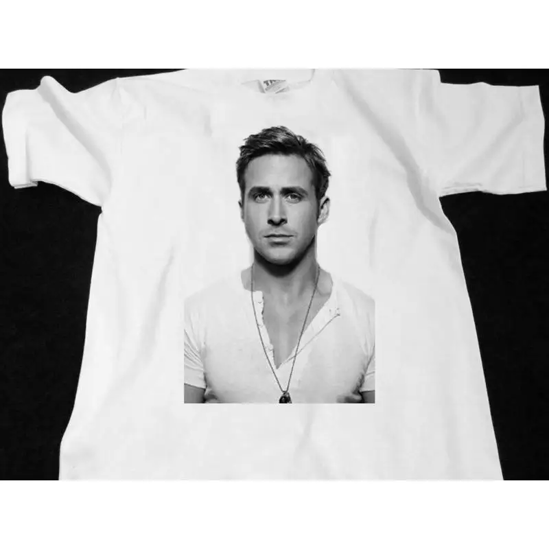 Ryan Gosling celebrity T-shirt White Shirt Black & white print