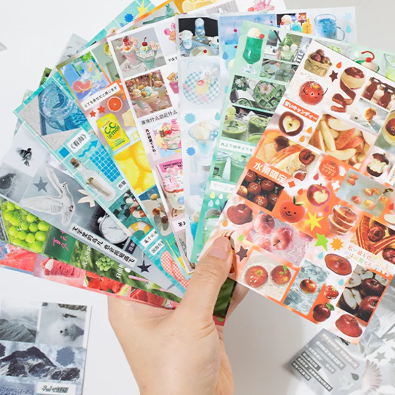 Dreamcore A5 كتاب ملصقات 29 قطعة لوازم سجل القصاصات خمر DIY ألبوم الصور ديكور Kawaii ملصقات الكولاج للمجلة