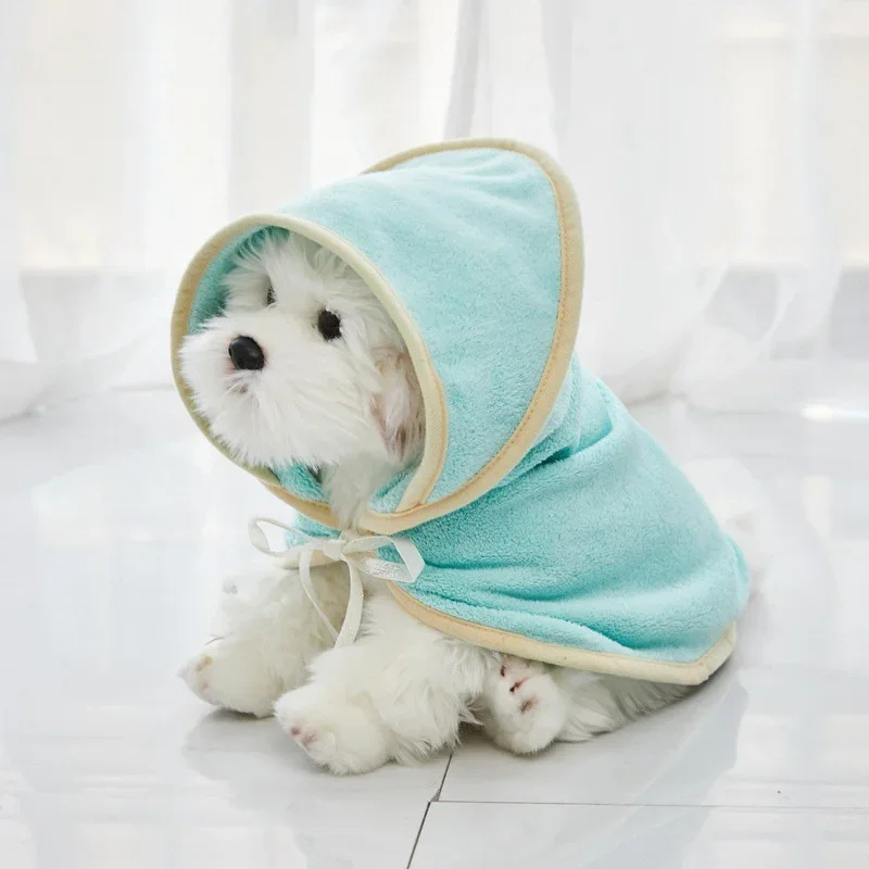 Dog Bathrobe Microfiber Quick Drying Bathrobe Bath Towels for Small Medium Large Dog Cats Pet Clothes Coat Towel Dog Accessories