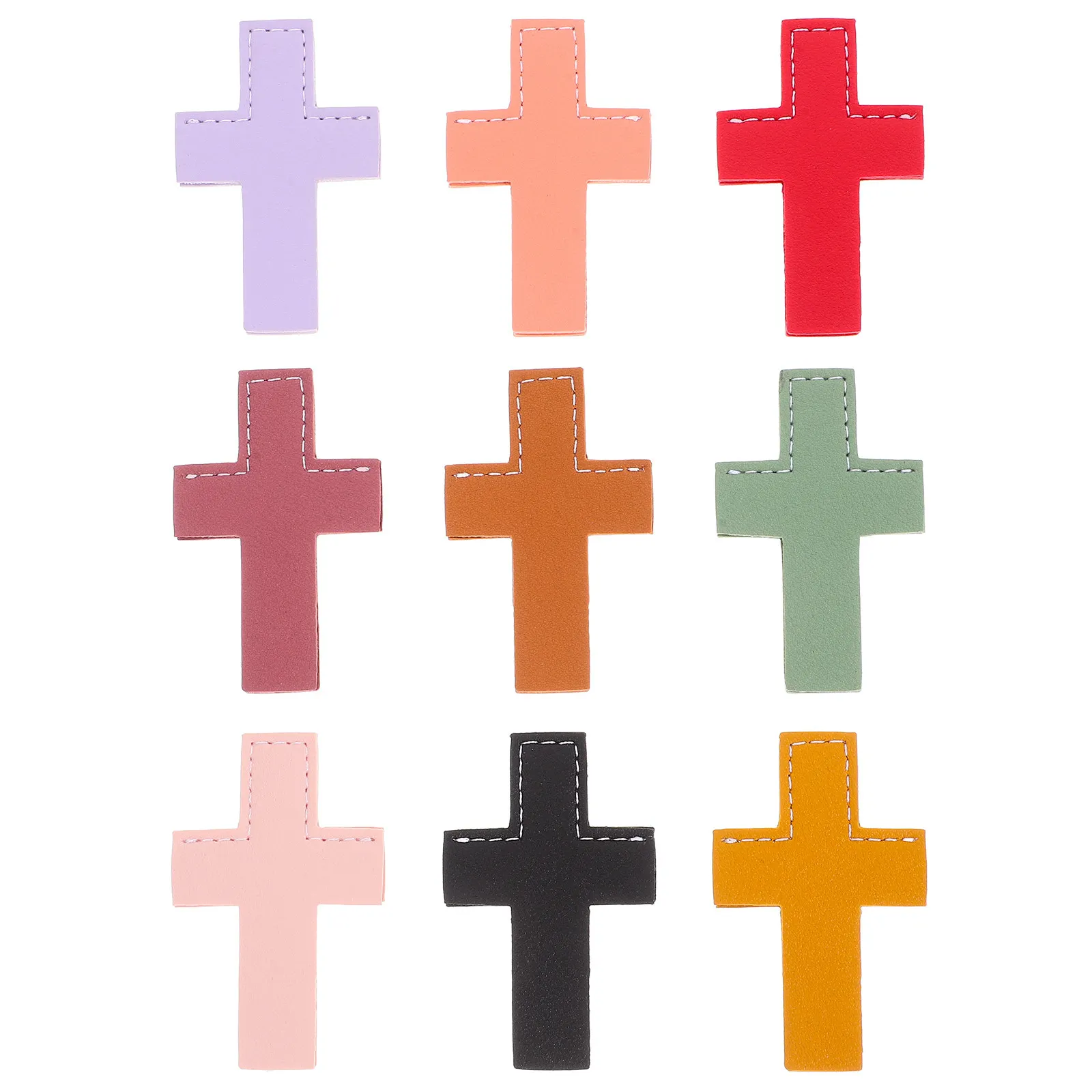 

9Pcs Elegant Cross Bookmarks Reusable Page Markers for School Office Home Mini Reading Accessories Lightweight Design
