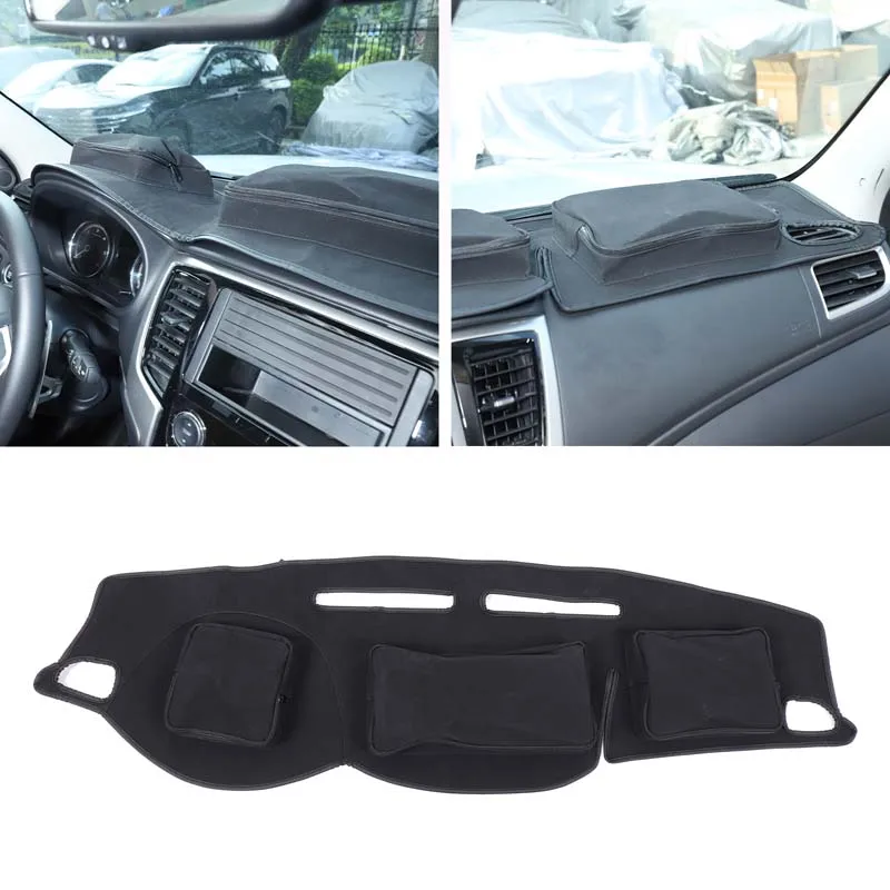 

For Mitsubishi L200 Triton 2015-2023 Black Car dashboard storage sun protection and ultraviolet mat Car interior accessories