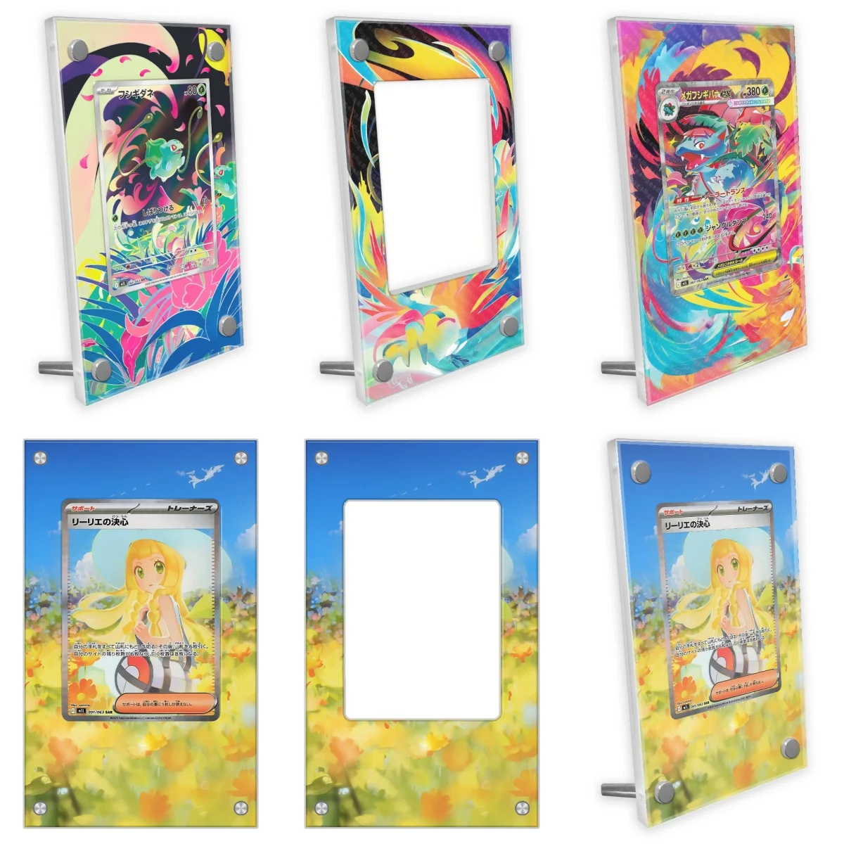 

Pokemon M1L Mega Brave Lillie Gengar Card Extended Art Display Case Collection Card Extended Painting Psa Display Rack Excluding