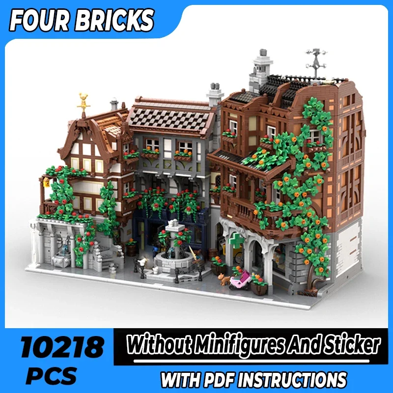 

Модель Street View Moc, строительные кирпичи, полунумерованные старый город, технология, модульные блоки, подарки, рождественские игрушки, наборы «сделай сам», сборка