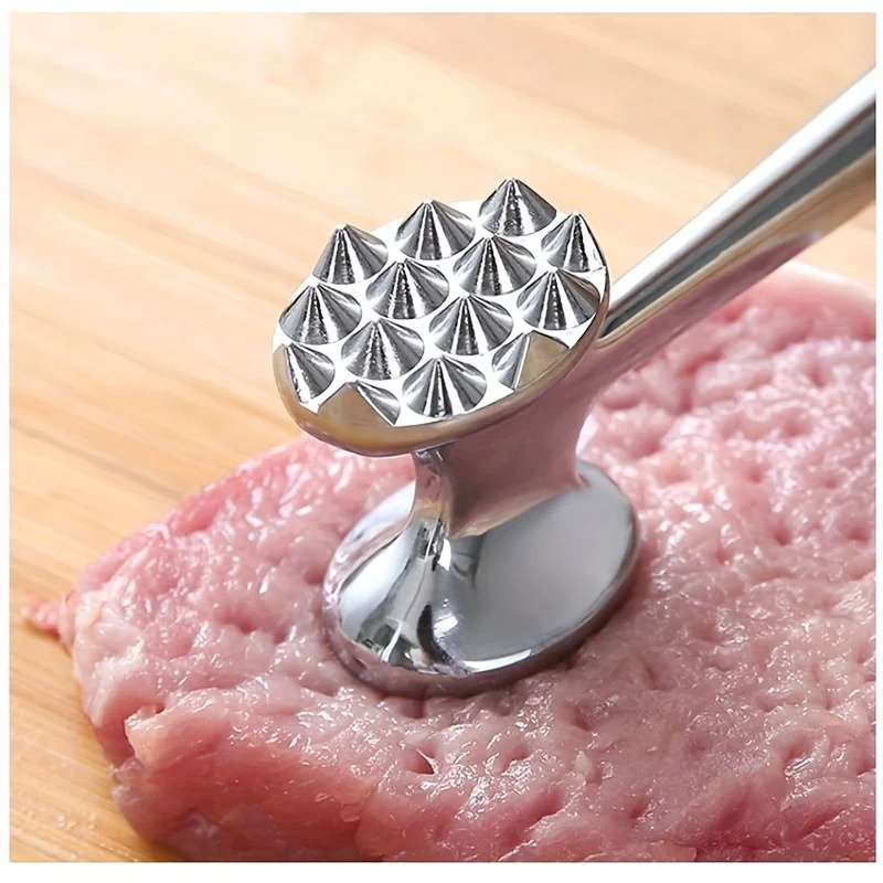 Meat-Tenderizer Hammer Kitchen Double-Sided Meat Tenderizer, Metal-Meat Hammer, Household Stainless Steel Rolled Meat Steak Meat