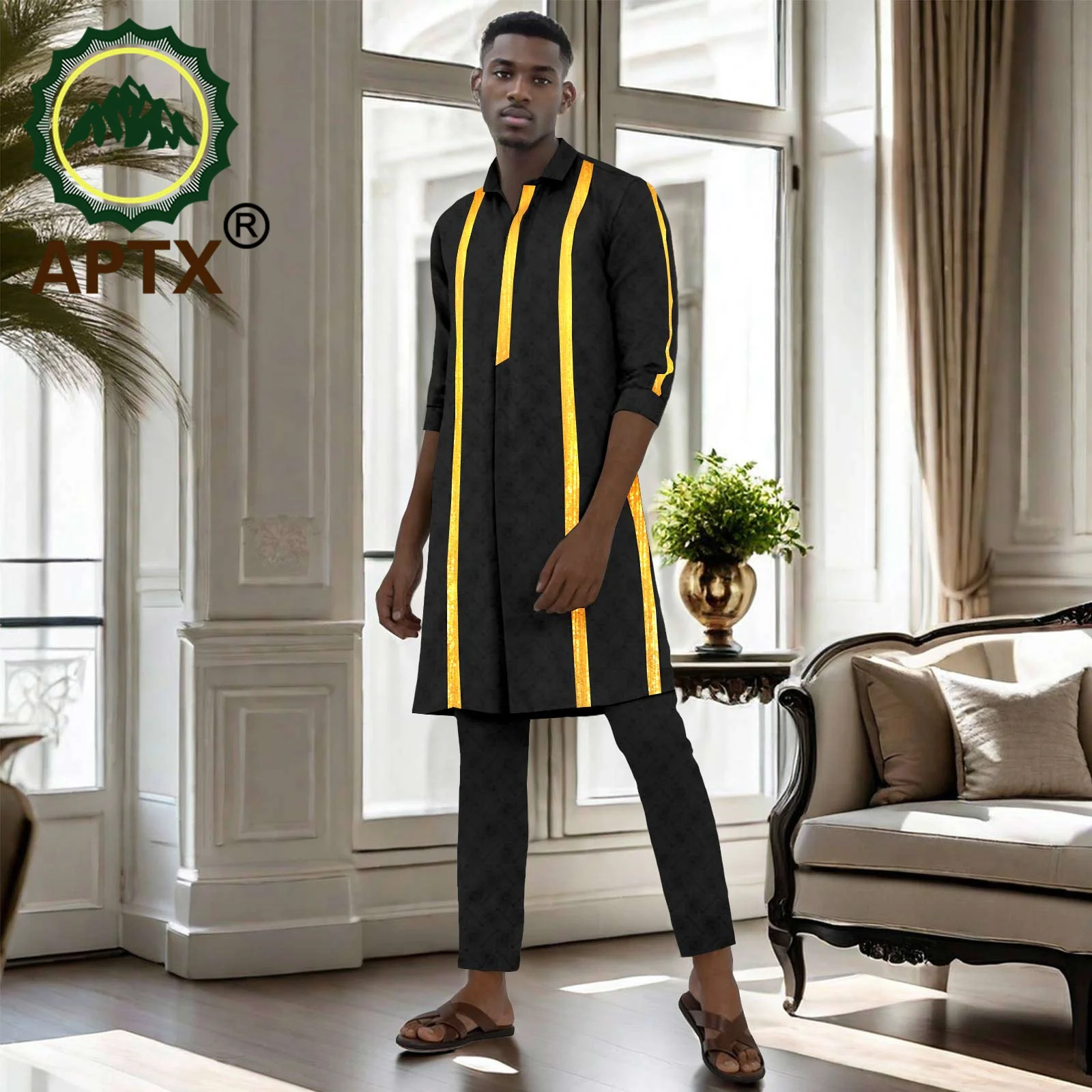 Mens Clothing African Wear Long Sleeve Blazer and Pants African Traditional Wedding Party  African Men 2 Pieces Set 2416088