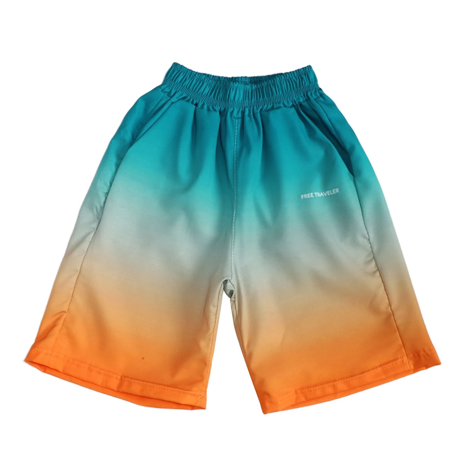 

Kids Boys Swim Trunks Pool Party Bottoms Swimwear Beachwear Boxer Shorts Gradient Knee-Length Shorts for Summer Surfing Swimming