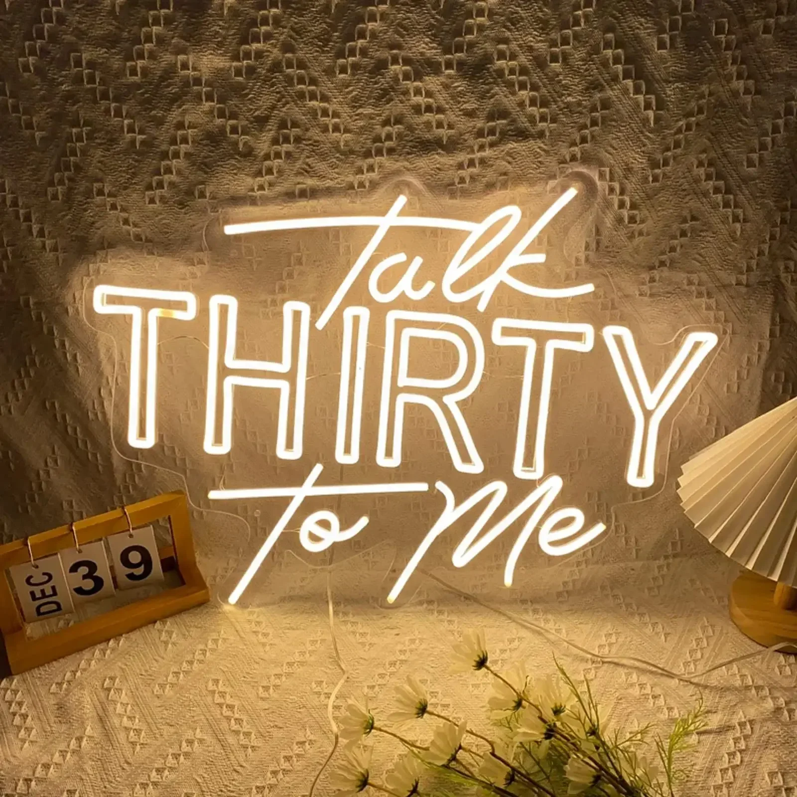 

TALK Thirty TO ME Neon Art Neon Sign Custom for Birthday Party 30th Birthday Gifts Led Signs Art Birthday Neon Home Decor Lights