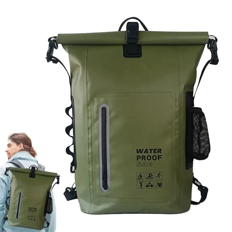 Outdoor Waterproof Dry Bags Backpack Large Capacity Dry Bags Marine Dry Bags Reflective Strips Travel Bag Comfortable Versatile