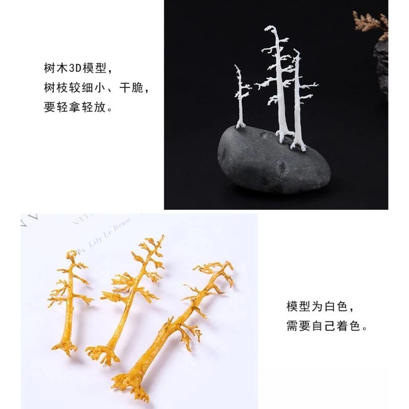 

Tree Model 3D Stereoscopic Tree Resin Tree Model for Home DIY Handmade Home Office Tabletop Decoration White