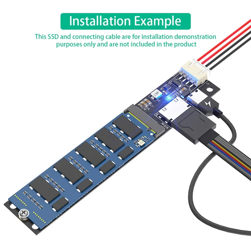 

Upgraded M.2 Nvme SSD To SFF-8611 8612 Adapter Riser Card M2 M-Key 5V 12V 4Pin Type C Power For 2230/2242/2260/2280 Hard Disk