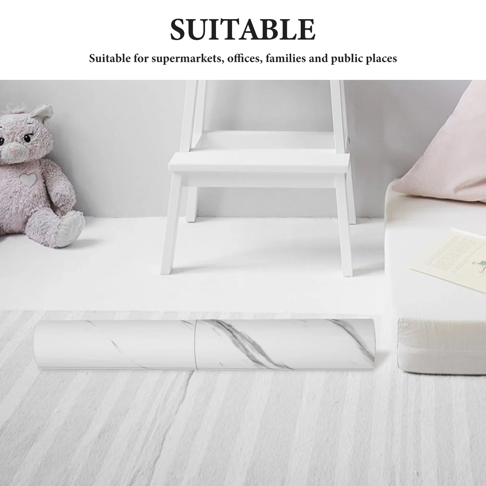 Marble Pattern Flooring Tiles Sticker Decals Peel and Living Room Waterproof