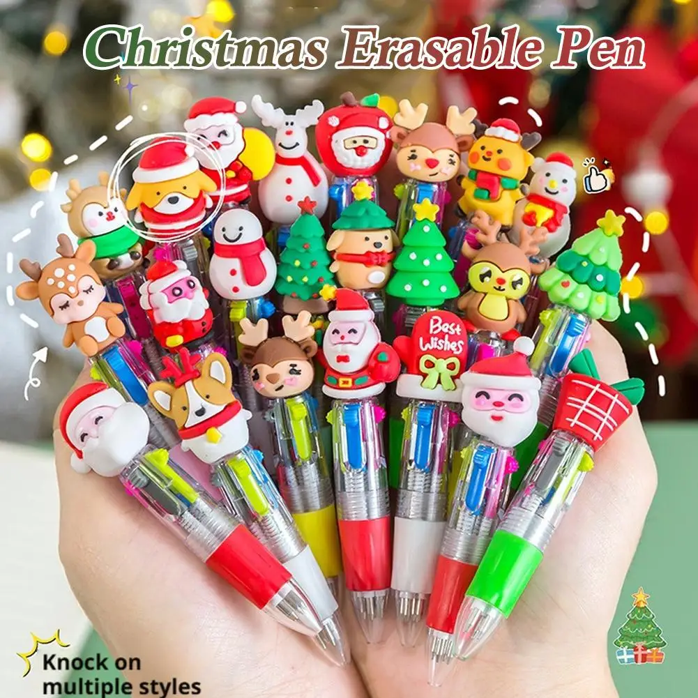 

Random 5pcs Cartoon Christmas 4 Color Pen, Christmas New Party Wedding Year School Gift Birthday Souveni V1L6