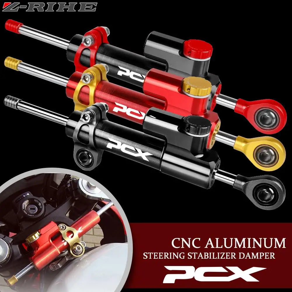 

PCX 125 150 Universal Motorcycle Aluminum Adjustable Steering Damper Stabilizer For Honda PCX125 PCX150 2010-2022 2021 2020 2019