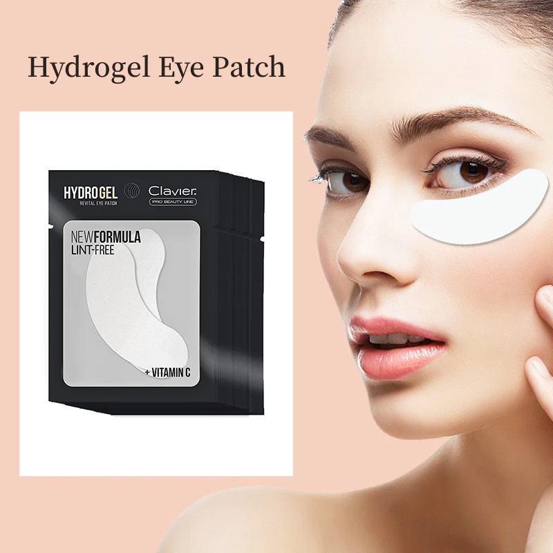 Clavier Eyelash Extensions Pads Eye Paper Patches Tips Sticker Wraps Eyeshaes Extension Mask Hydrogel Gel 50 Pair Makeup