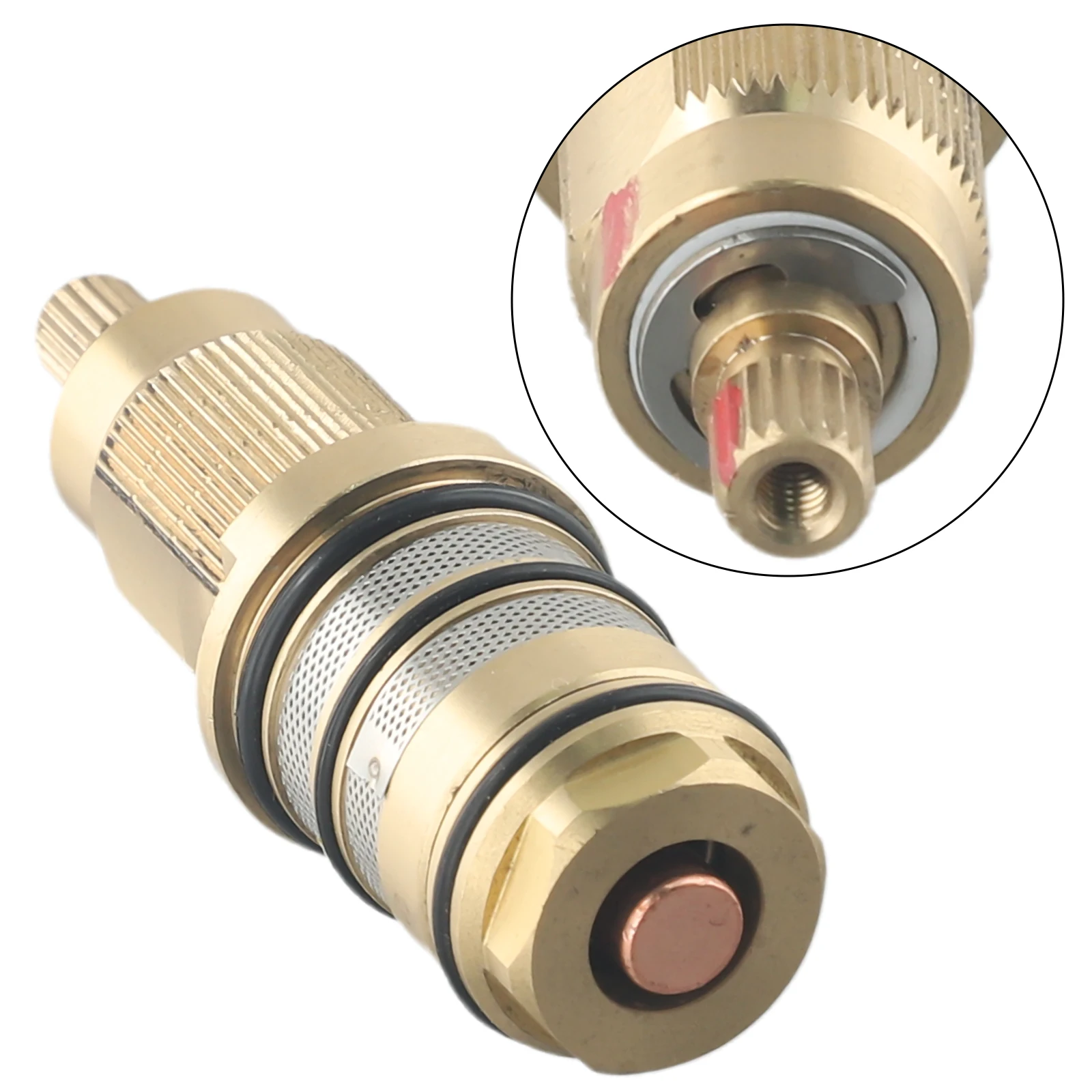 

Brass Replacement Thermostatic Cartridge Sturdy and Long Lasting Easy Installation for Optimal Temperature Control