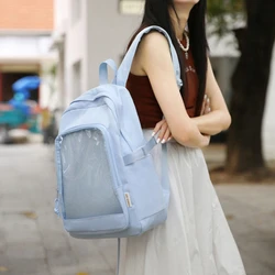 Mini Backpack Women New 2024 Kawaii Itabag Girls With Badges Display Plate Backpack Women Transparent Ita Bag JK Lolita Bag Girl