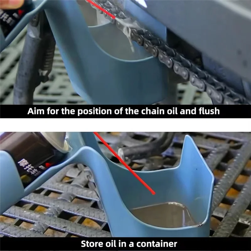 

Exclusive Motorcycle Chain Cleaning Tool Set Withanti-Splash Oil Storage Box Universal Fit