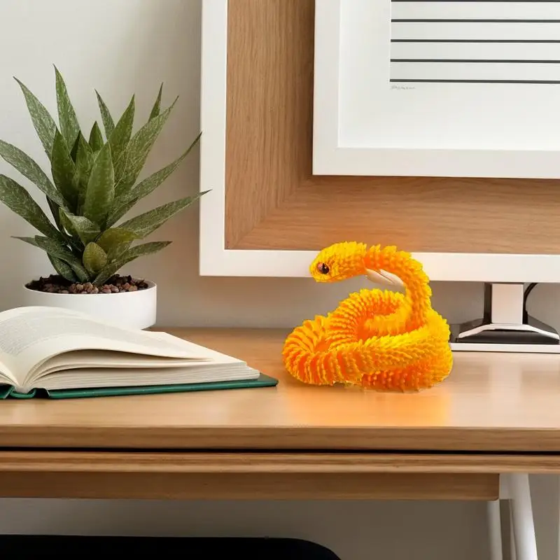 3d impresso cobra juntas rotativas estatueta de cobra escritório em casa artesanato ornamento criativo modelo de cobra brinquedo 2025 presente de ano novo