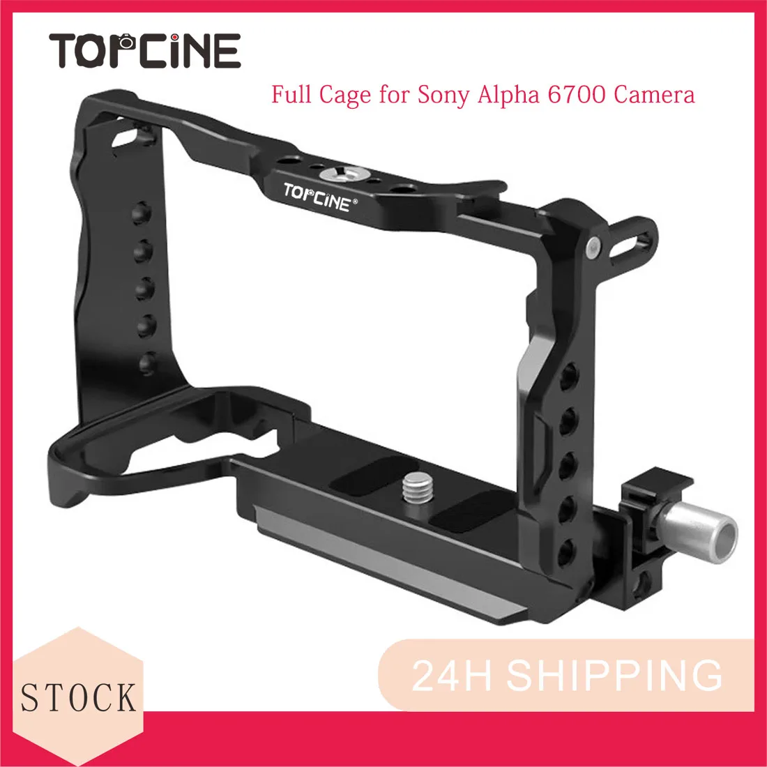 Topcine A6700 Cage Kit for Sony Alpha 6700 Camera, with a Cable Clamp  HDMI,with Arri Locating Holes and Cold Shoe