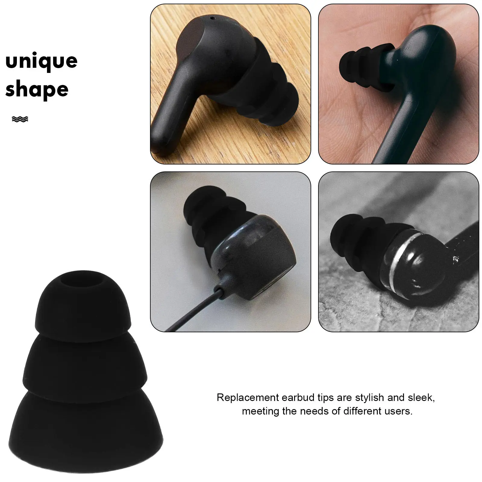 Ear Bud Tips Buds Rubber Covers Earbud Replacement Silicone Cleaner Small Earbuds