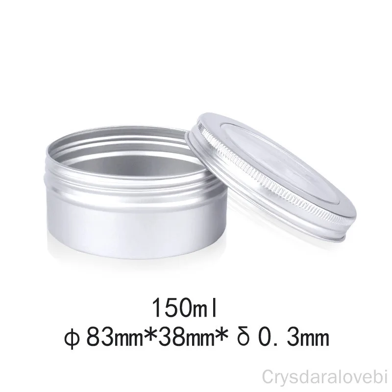 

10PCS Tin Jars With Transparent Window Aluminum Tin Box DIY Cream Cake Box Makeup Organizer For Lip Balm Mini Tea Box Cans 150ml