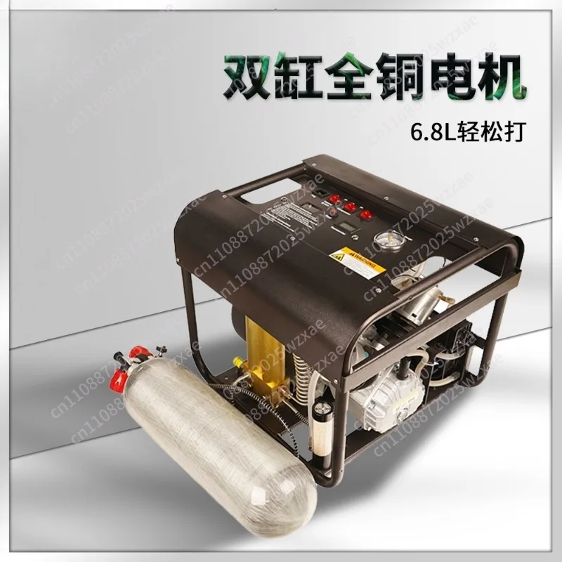 4500Psi 300Bar PCP Air Compressor Diving High Pressure Compressor Built-in Filter Fan 5L Tank Double Cylinder Inflator Pump - view 3