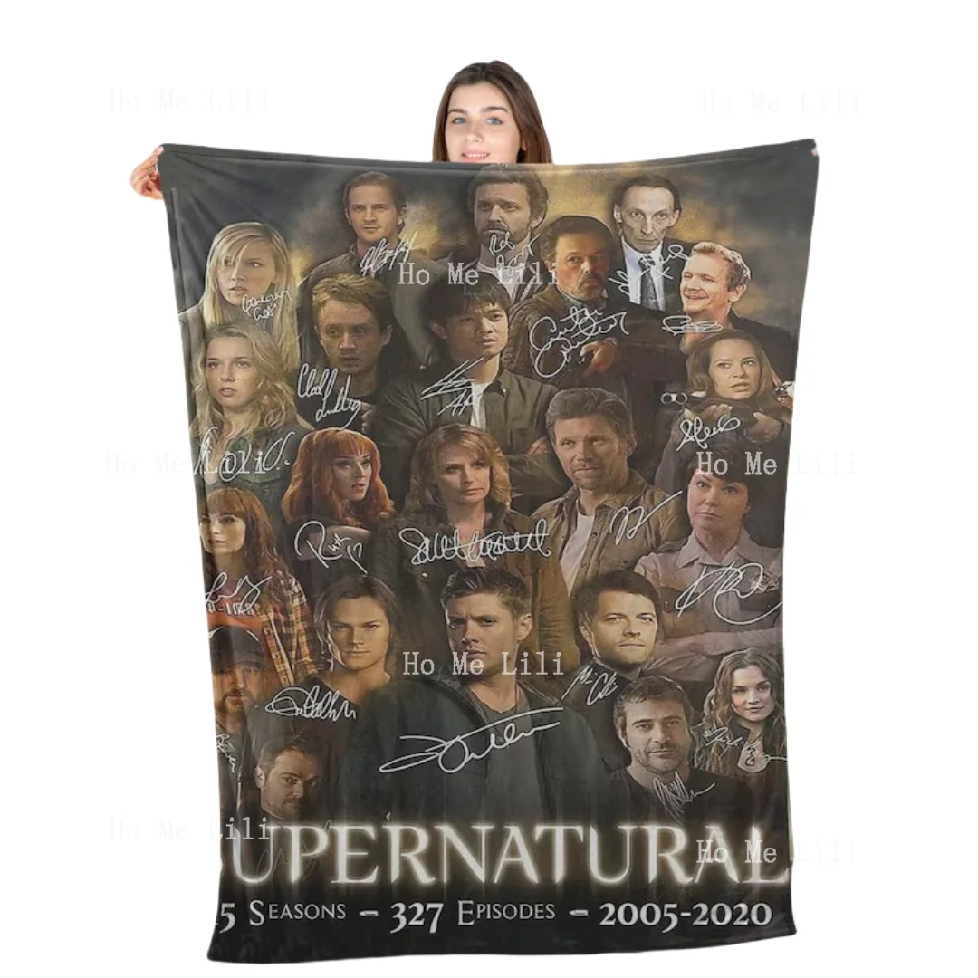 Supernatural Series Fleece Blanket Brothers Dean And Sam Blanket Supernatural All Season Signature Blanket