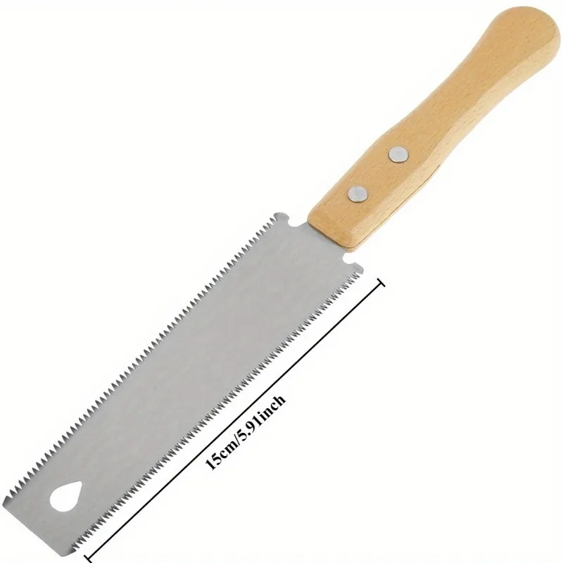 1PC Japanese Hand Saw SK5 High Carbon Steel Double Edged Woodworking Flush and Finish Cutting Wood Saw Double-sided Saws