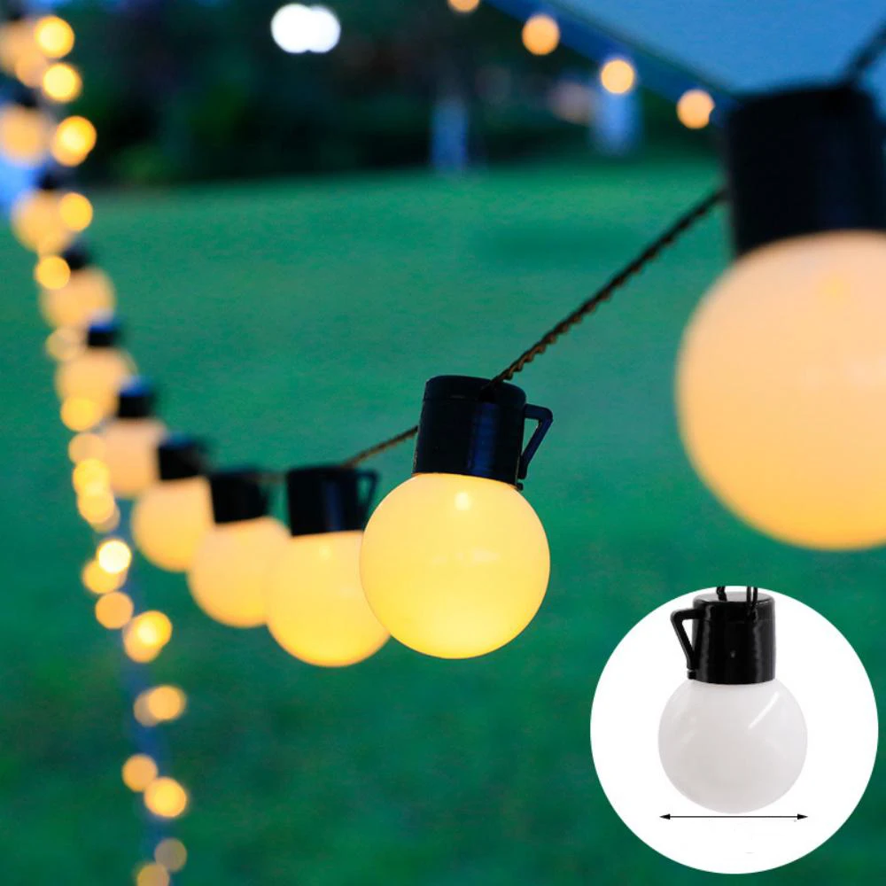 Camping String Light Bulbs APP Smart Outdoor Garland Lights Tent Hanging Light for Backyard Porch Balcony Wedding Party Decor