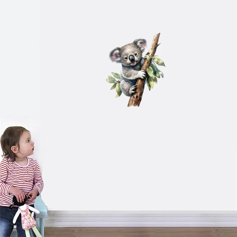 Three Ratels QB23 lovely Koala Baby Wall Stickers for home Decoration Waterproof car sticker