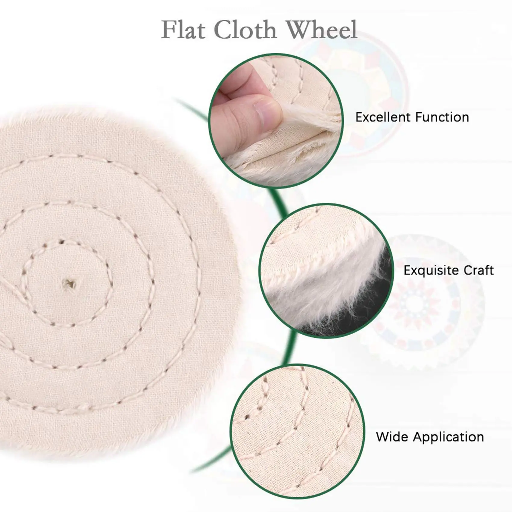 

A98E-20 Pcs Buffing Pad Polishing Wheel Kits With 6Pcs Rouge Compound With 1/4 Inch Handle