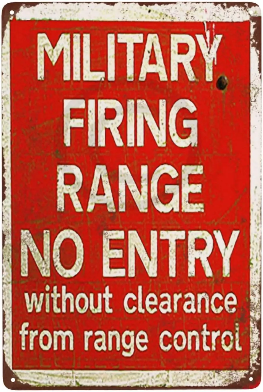 Military Firing Range Vintage Reproduction Metal Tin Sign 8 X 12