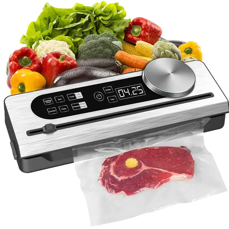 

Hot Selling Automatic Food Saver Vacuum Sealer With Digital Kitchen Scale For Food Preservation Packing Storage Household