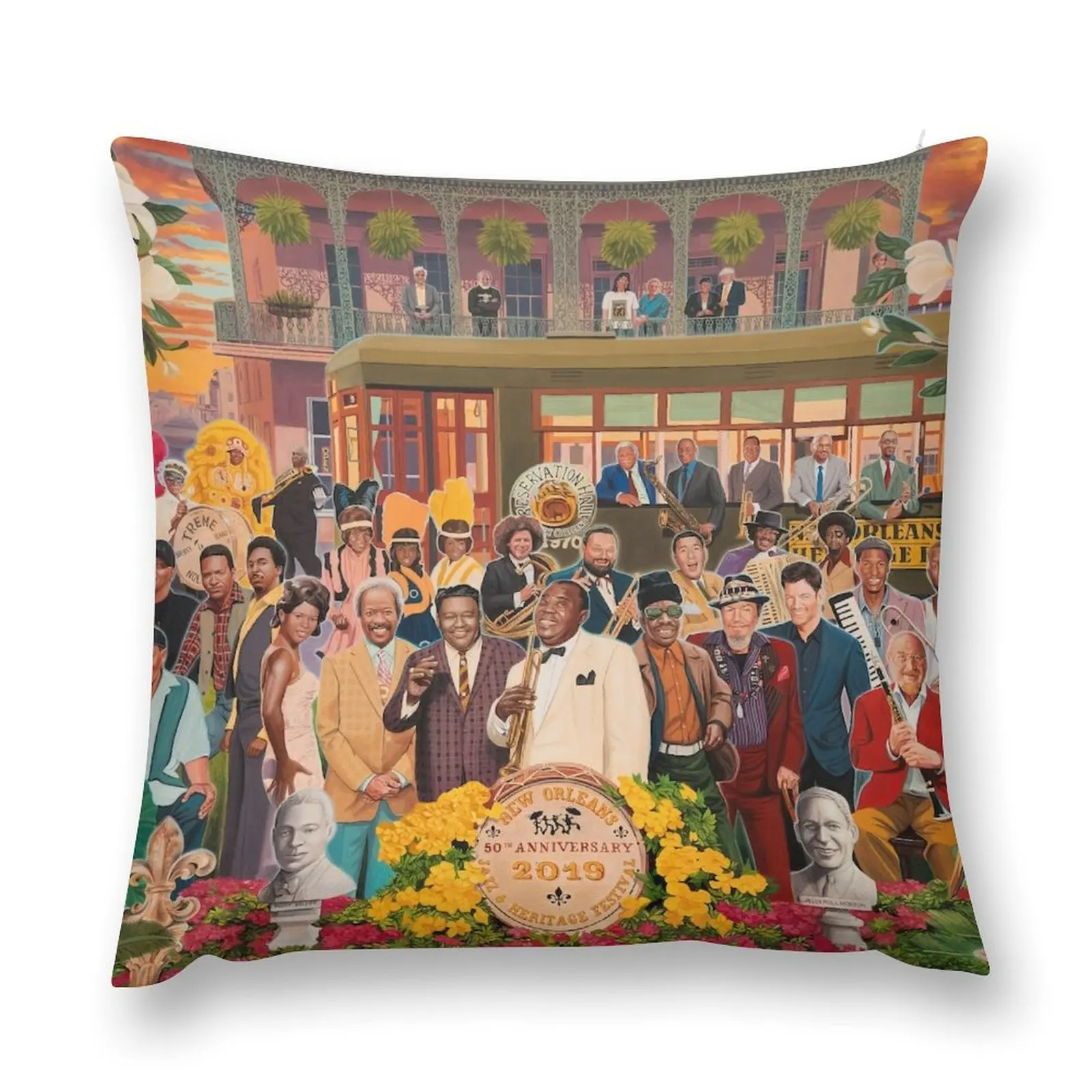 

New Jazz Orleans 2019 Throw Pillow Pillow Cases Decorative Christmas Covers pillow