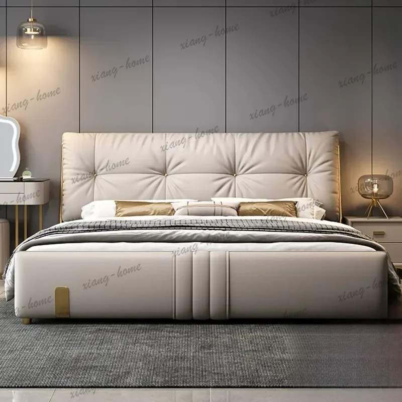 LSBedside Table Fancy Bed 180x200cm Lounge Master Sleeping European Bed Luxury Upholstery Muebles Para Dormitorio Furnitures