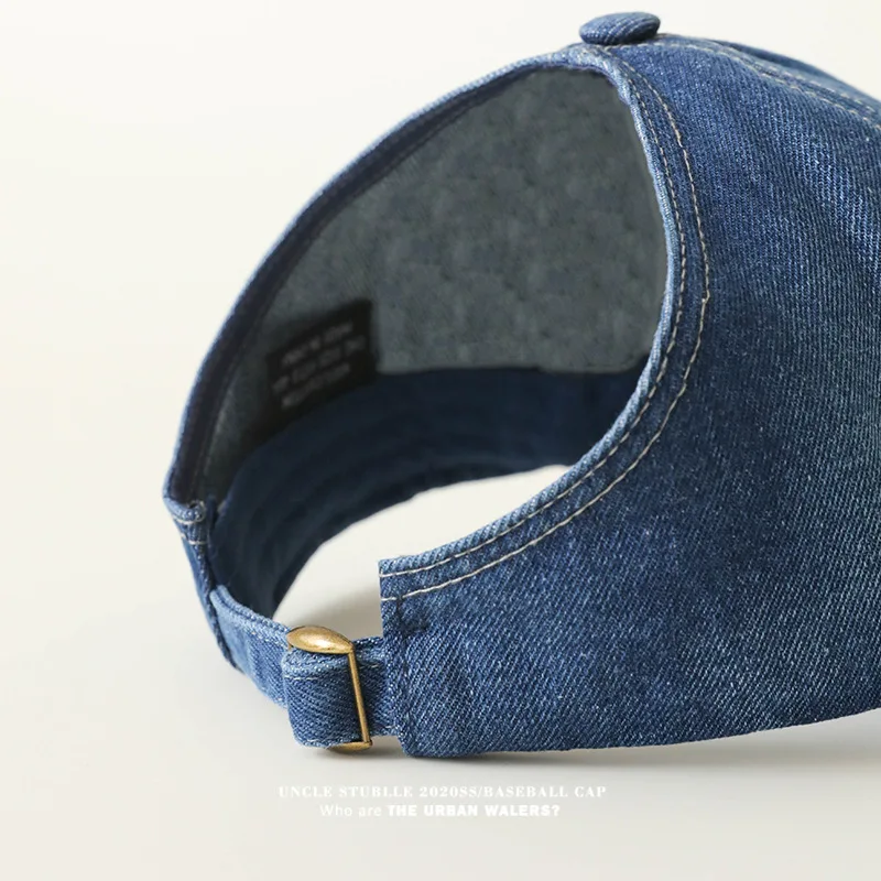 Regulowany kapelusz przeciwsłoneczny Dziewczęca czapka bejsbolówka z otworem na kucyk Vintage Damska bawełniana czapka sportowa Outdoor Wędkarstwo Polowanie Czapki typu Snapback DIY Logo