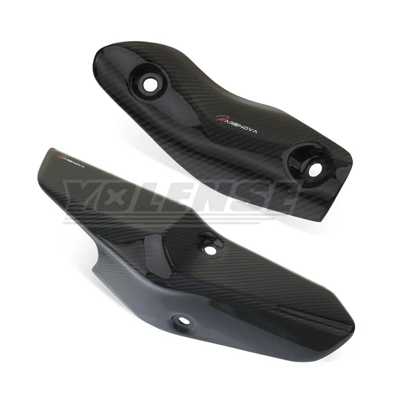 Carbon Fiber Motorcycle Exhaust Pipe Heat Shield Cover Protective Anti Scalding For ZX4R ZX4RR ZX-4R ZX-4RR 2023 2024